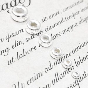 Polished 925 sterling silver flat round beads for DIY jewelry making in 7 sizes