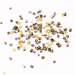 Metall-Quetschperlen für Schmuckherstellung in Gold, Silber, Bronze und Gunmetal-Finish