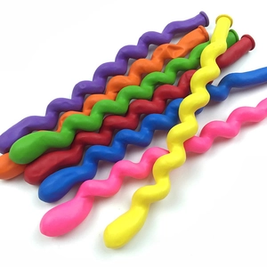 Rainbow thick spiral latex balloons in assorted colors for party decorations and KTV events