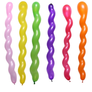 Thickened spiral latex balloons in 6 vibrant colors for KTV and party decorations