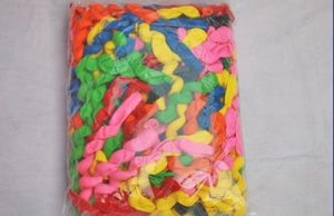 Bulk pack of colorful thick spiral latex balloons for party and event decorations