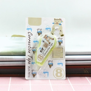 Detailed view of model ZLX-7013 correction tape with 8m length and cartoon patterns