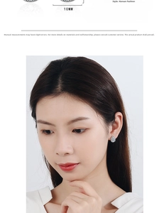 Close-up of 10mm teardrop zircon earrings with on-model shot showing proportions