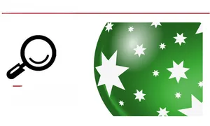 Detail of green Christmas ball wall sticker featuring white star patterns and festive design