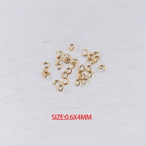 Goldene 0,6x4mm Edelstahl Biegeringe offen für Schmuckherstellung Zubehör