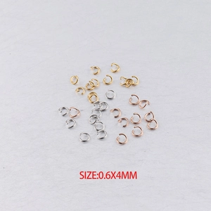 0,6x4mm Edelstahl Biegeringe offen in Gold, Silber und Roségold für DIY Schmuckherstellung