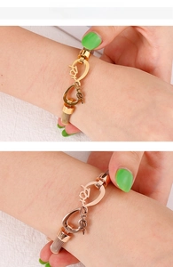 Mesh bracelet with infinity symbol and Forever lettering in gold and rose gold finish