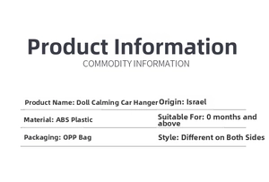 Detailed product specifications for the baby stroller clip toy made from durable ABS