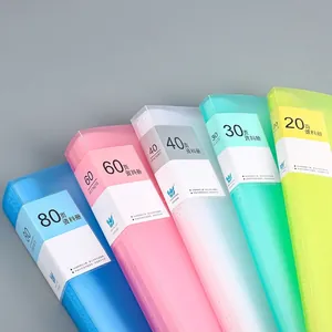 A4 clear insert folder in five macaron colors with multiple page capacity options