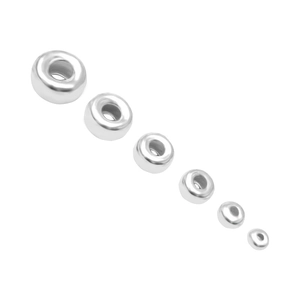 925 sterling silver loose spacer beads in six sizes for DIY jewelry making and crafts