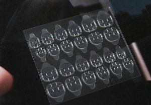 Waterproof transparent double-sided jelly nail glue tabs for press-on nails 24 pieces