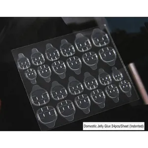Invisible Waterproof Press On Nail Adhesive Tabs Double Sided Jelly Glue For Manicure Transparent Extra Thick
