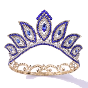 Baroque Bridal Crown Alloy Sparkling Rhinestone Crystal For Wedding Birthday Party Elegant Vintage Style Women