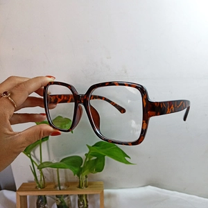 Vintage tortoiseshell square oversized eyeglass frames for women and men fashion