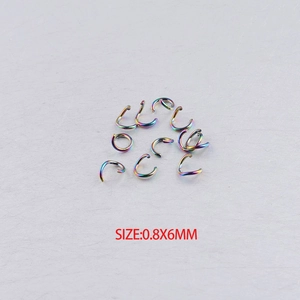 Rainbow stainless steel jump rings set in 0.8x6mm size for jewelry making