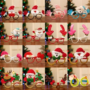 Selection of 16 festive Christmas party glasses with assorted holiday motifs and colors