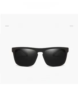 Detail of HD polarized sunglasses with silver-black frame for outdoor sports and driving