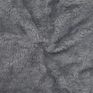 Close-up of a warm dark grey fleece lining texture for men's winter knit beanies