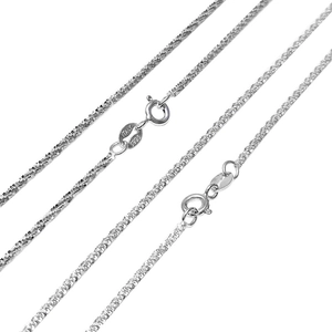 Funkelnde S925 Sterling Silber Halskette mit Blumenmuster-Gliedern und Hochglanz-Finish