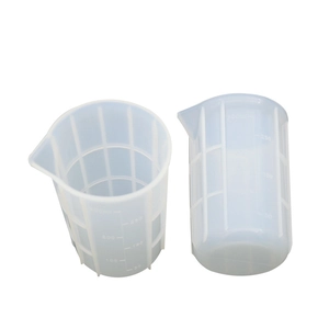 250ml silicone measuring cups with scales and spouts for DIY crystal resin casting