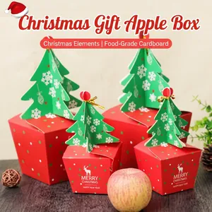Detail of red and green Christmas pillow gift boxes with festive reindeer and tree designs