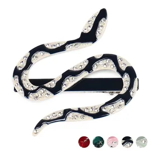 Schlangen Haarspange Acetat Strass Haarklammer Einzigartiges Tierdesign Haarnadel Mode Kopfschmuck Damen Styling Zubehör