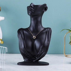 Noorse Hars Vrouwelijke Buste Sieraden Display Standaard Ketting Oorbel Houder Mannequin Beeldje Artistieke Fotografie Props