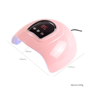 Afmetingen van de roze nagellamp 190x170x80mm met digitaal bedieningspaneel