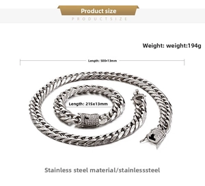 Macro shot of silver Cuban link chain set with sparkling diamond encrusted clasps
