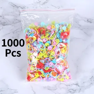 Colorful Plastic Locking Stitch Markers For Knitting And Crochet Needlework Projects Safety Pin Shape DIY Weaving Tools