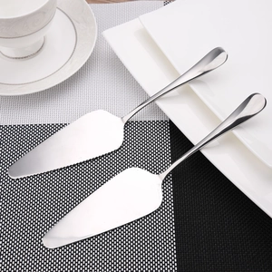 Stainless Steel Cake Spatula Pizza Server Serrated Edge Triangular Mirror Polished Baking Tool For Dessert Party