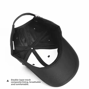 Detail view of cotton baseball cap interior featuring breathable double-layer mesh lining