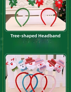 Christmas tree headband dimensions 27x20cm and 20g weight for holiday party decor