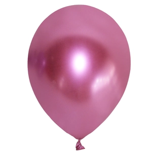 Glossy pink 12-inch metallic latex balloon for wedding and birthday party decorations