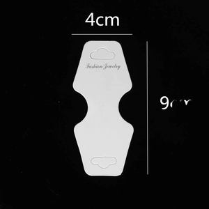 Carte de présentation blanche 9x4cm pour colliers avec texte Fashion Jewelry