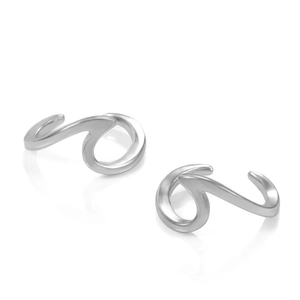 Minimalistische Wellen-Ohrklemmen Geometrische S-Form Kupfer Ohne Piercing Knorpel-Ohrringe Für Frauen