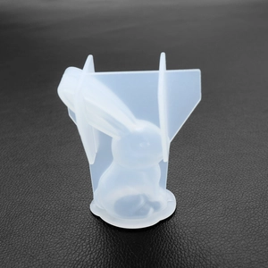Detailed 3D rabbit silicone mold for resin or epoxy DIY pendants and home decorations