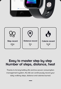 Smart watch interface showing step counter, distance tracking and calorie monitoring