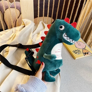 Sac À Bandoulière Dinosaure En Peluche Pour Enfants Petit Sac De Dessin Animé Animal Sangle Réglable