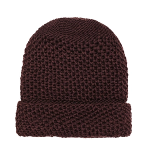 Classic thick knit winter beanie for women with warm fleece lining and cuffed design