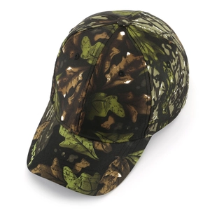 Leaf bionic camouflage baseball cap with tactical leaf patterns for outdoor hiking