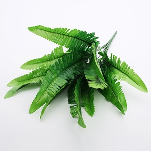 Detail of silk money leaf branch with realistic green veins and lifelike textures