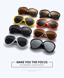 Détails de lunettes de soleil vintage surdimensionnées en huit coloris tendance