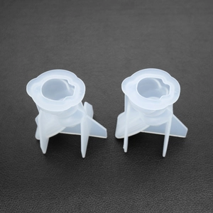 Translucent silicone rabbit ear mold for DIY epoxy resin pendants and desktop decor
