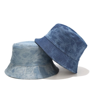 Cappello Da Pescatore Vintage Denim Lavato Tie Dye Protezione Solare Esterno Stile Urbano Donna Uomo