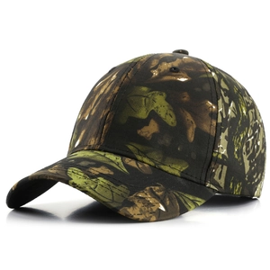 Classic woodland leaf camo baseball cap with structured panels and pre-curved brim