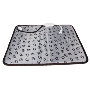 Tapis chauffant imperméable pour animaux avec température réglable et motif de pattes