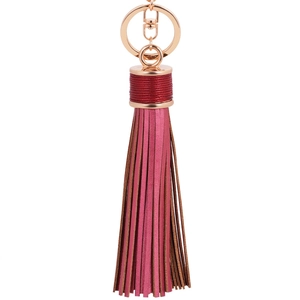 Leather Tassel Keychain Zinc Alloy Hook Bag Charm Car Pendant Fashion Accessories Decorative Pendant