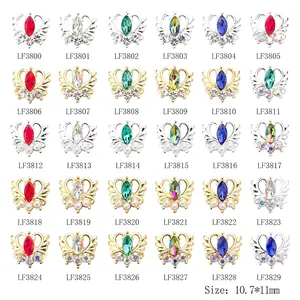 Breloques À Ongles En Alliage De Luxe Cygne Couronne Coeur Strass Künstliche Perle Bijoux Pour Manucure DIY Décoration Salon Beauté