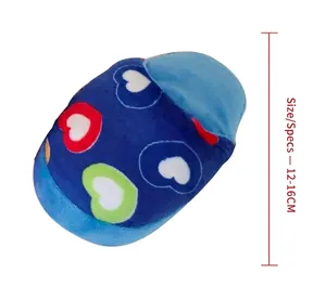 Giocattolo di peluche blu per animali con cuori e dimensioni di 12-16cm circa